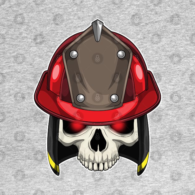 Skull Firefighter Fire department by Markus Schnabel